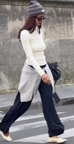 grey cardigan