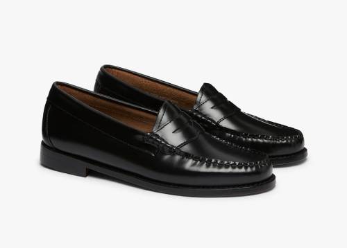 Black Penny Loafers Womens