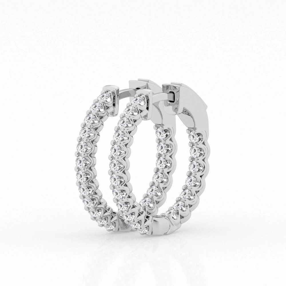 Larson Jewelers Diamond Hoop Earrings