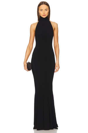 Revolve Halter Fishtail Gown