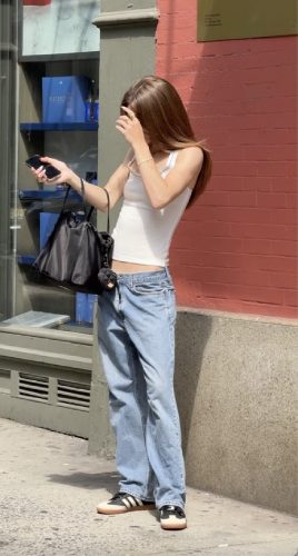 white tank top