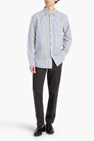 The Outnet Striped cotton-poplin shirt